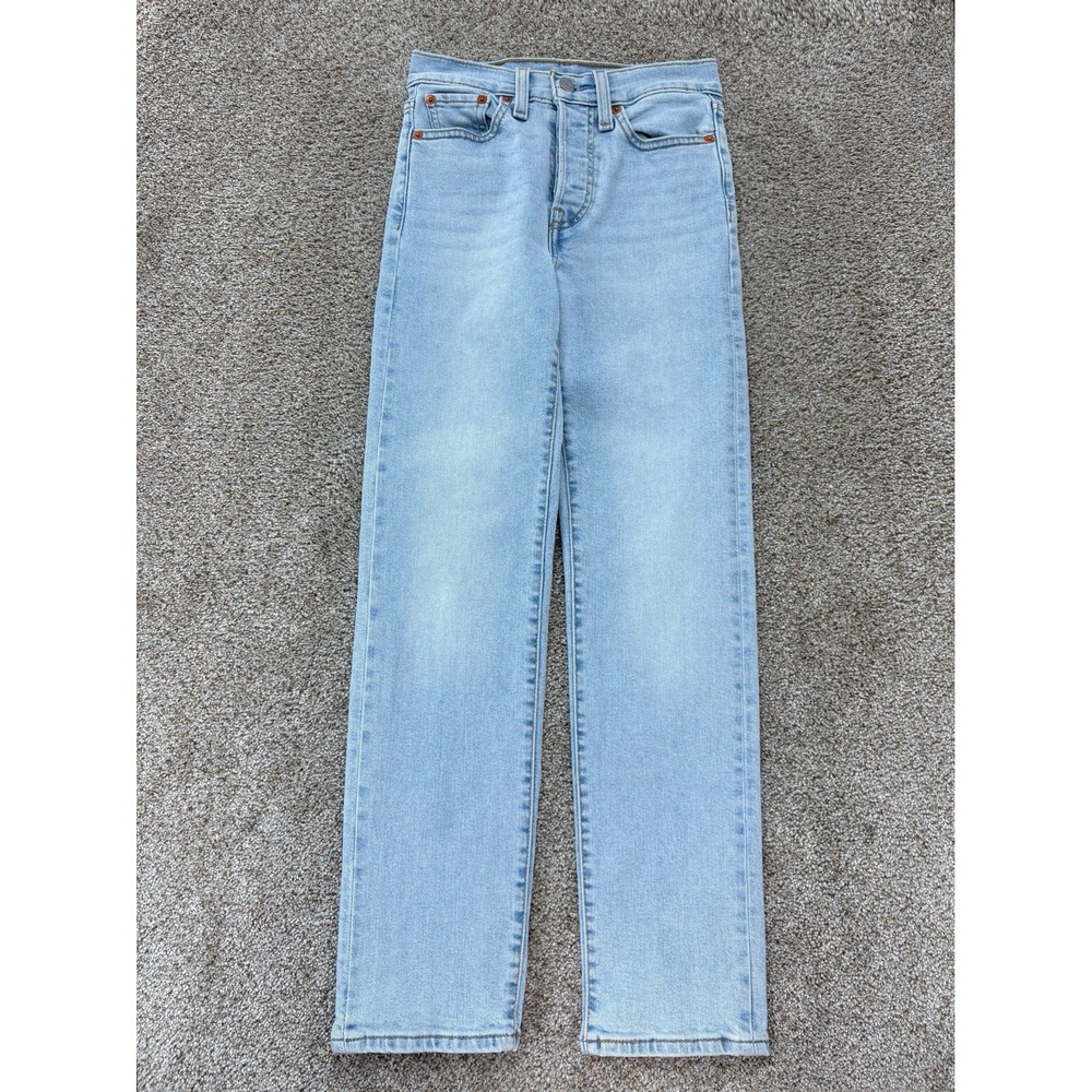 Levi's Womens Wedgie Straight Jeans The Bells And Whistles Light Wash Size 24
